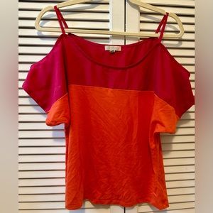 Gianni Bini off shoulder pink & orange top - Size Medium